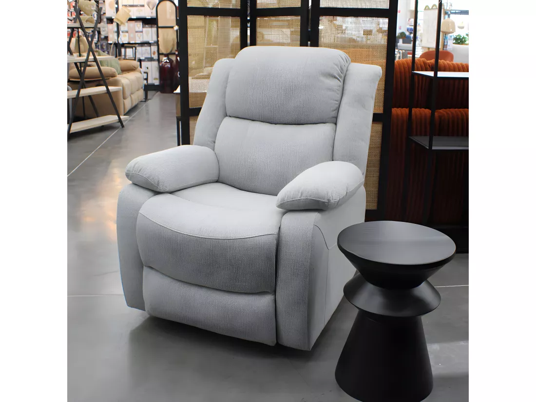 Fauteuil relax électrique inclinable gris clair David