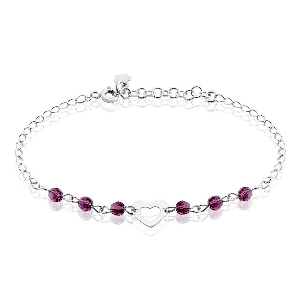 Bracelet Hazan Argent Blanc Pierre De Synthese