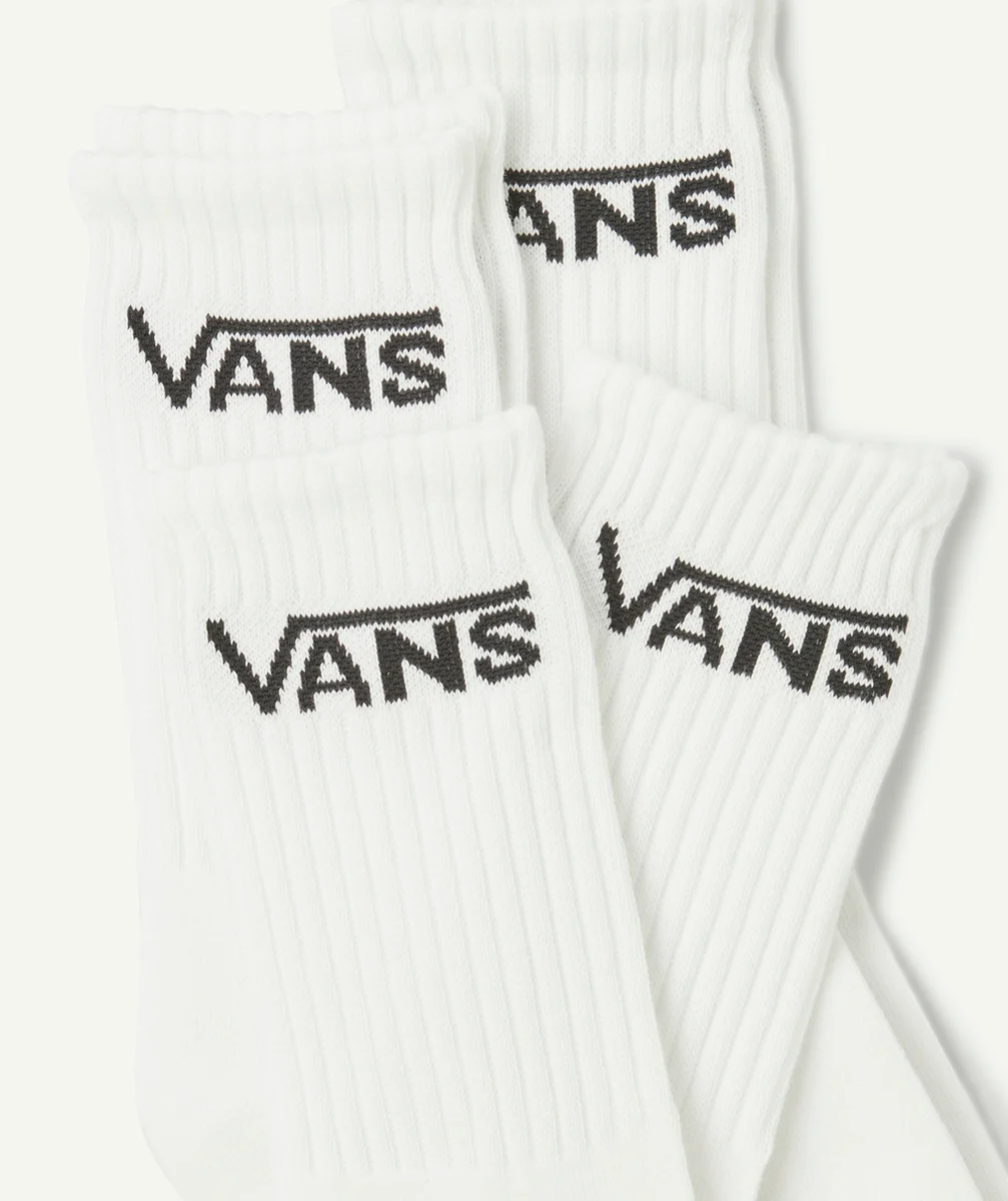 VANSLOT DE 3 PAIRES DE CHAUSSETTES CLASSIC CREW BLANC AVEC LOGO