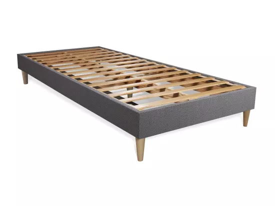 Ensemble matelas Ressorts ensachés et Mémoire de forme ACTIFLEX ERGO 90x190 Maxi épaisseur 5zones confort + sommier KIT gris