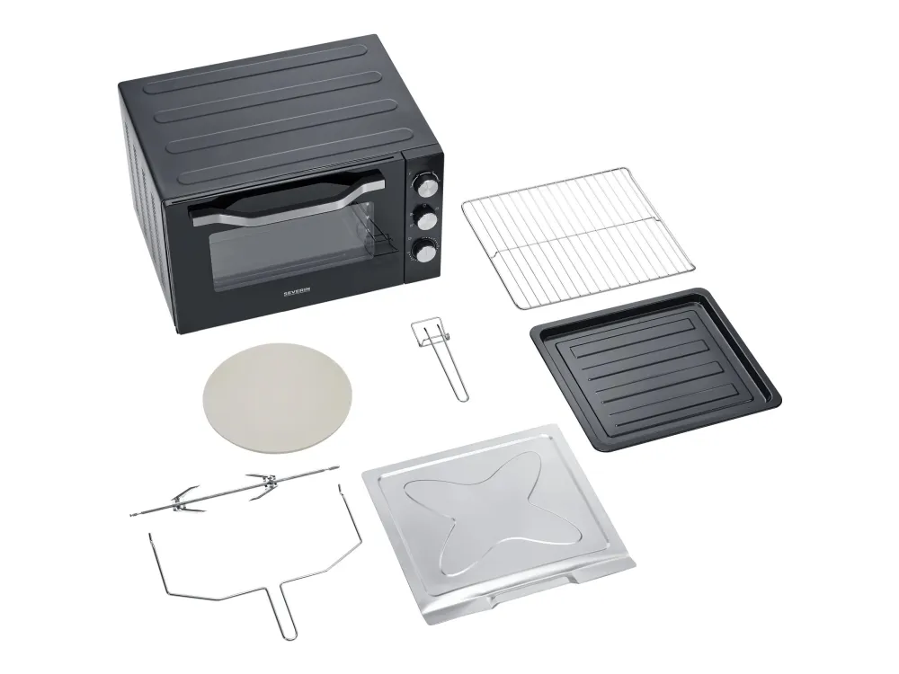 SEVERIN TO 2073 - Elektrisk ovn - konvektion - 60 liter - 2200 W - sort