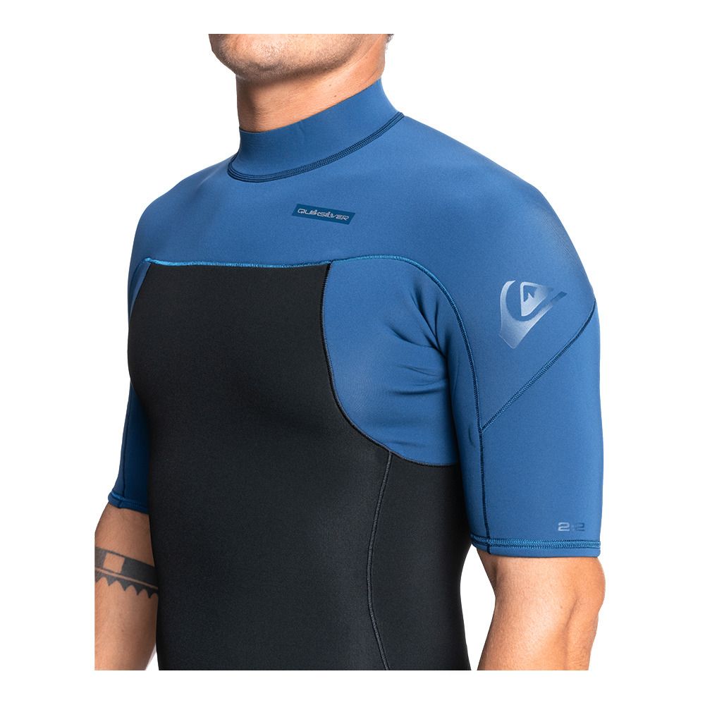 Quiksilver EVERYDAY SESSIONS SPRINGSUIT BACK ZIP - Combinaison shorty 2/2mm Homme black/insignia