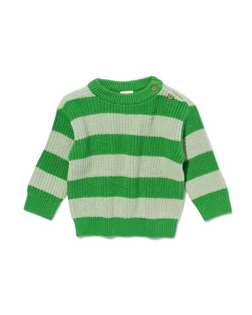 pull maillé à rayures pour bébé vert