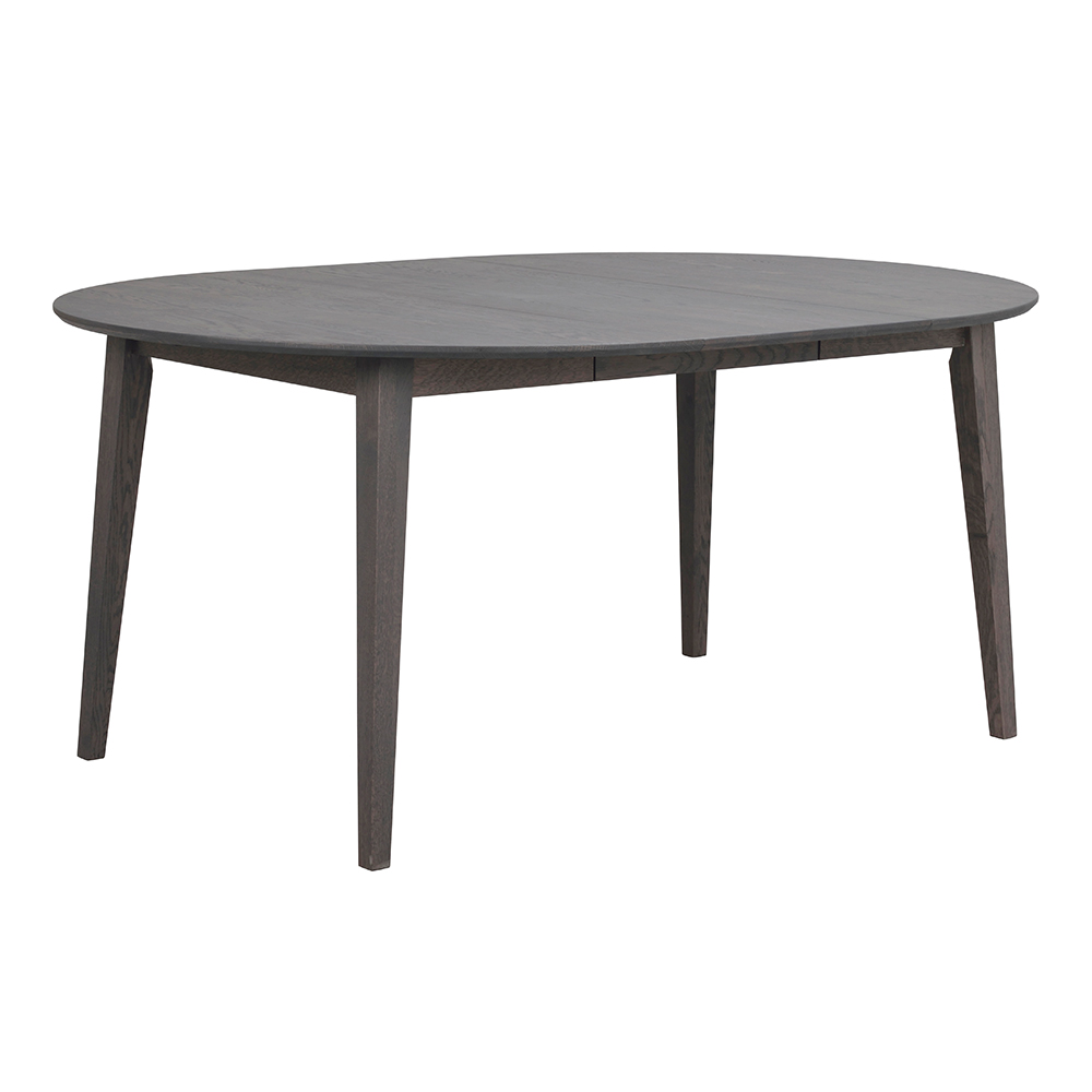 Eettafel Filippa rond donkerbruin uitschuifbaar 170 x 105 cm