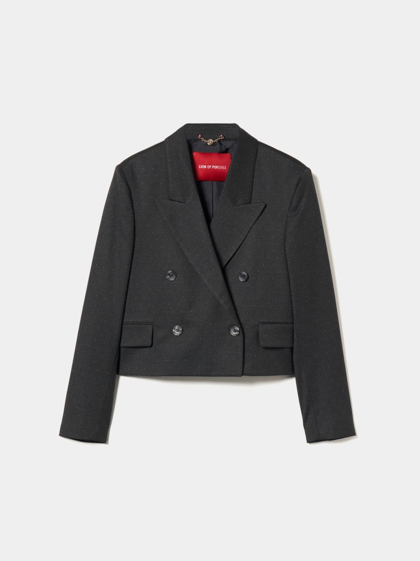 Blazer cropped de trespasse