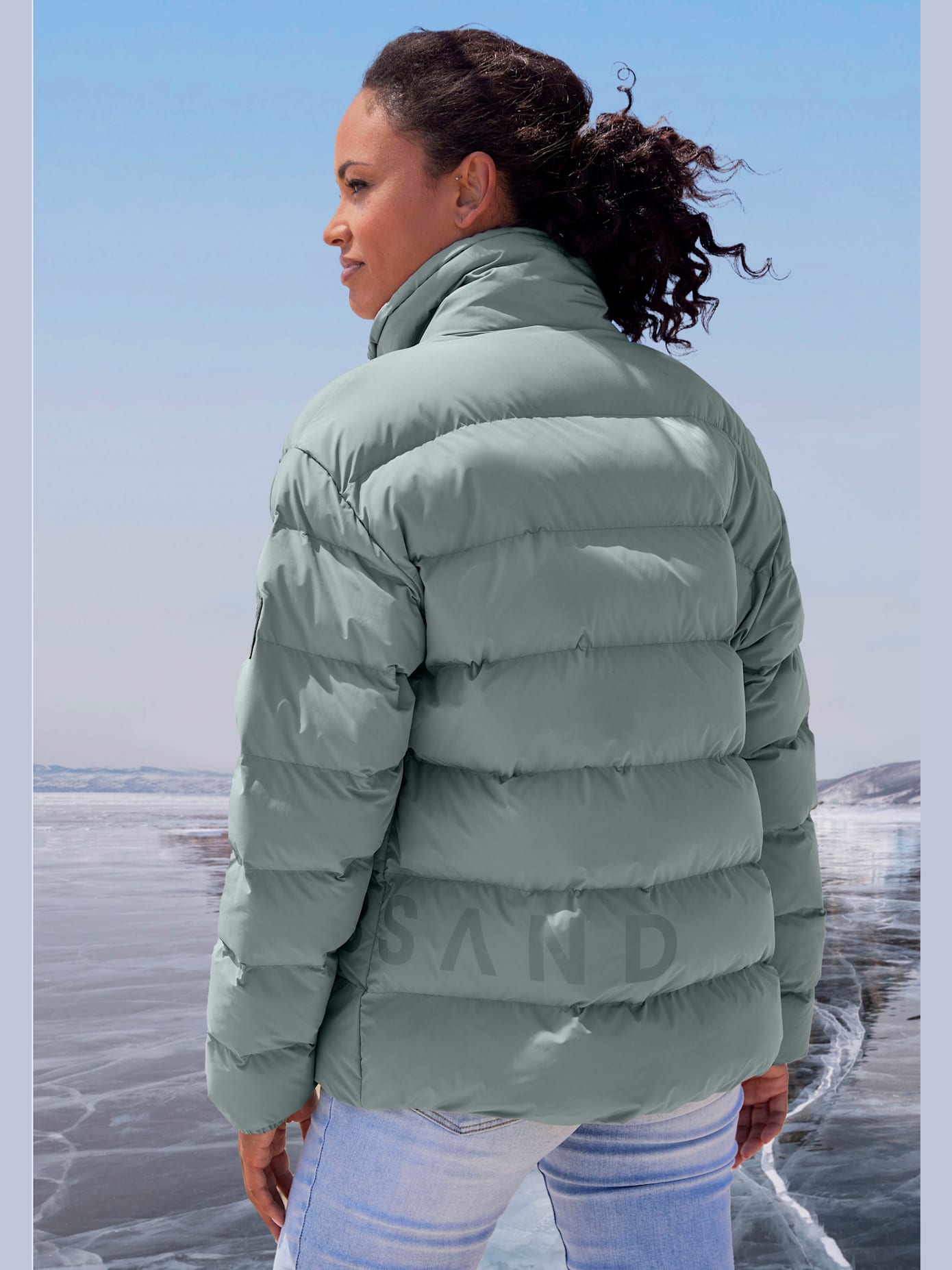 Doudoune veste matelassée doublée avec col réglable