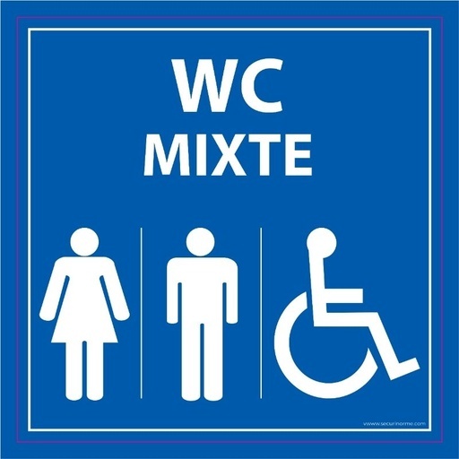 Panneau WC MIXTE PMR