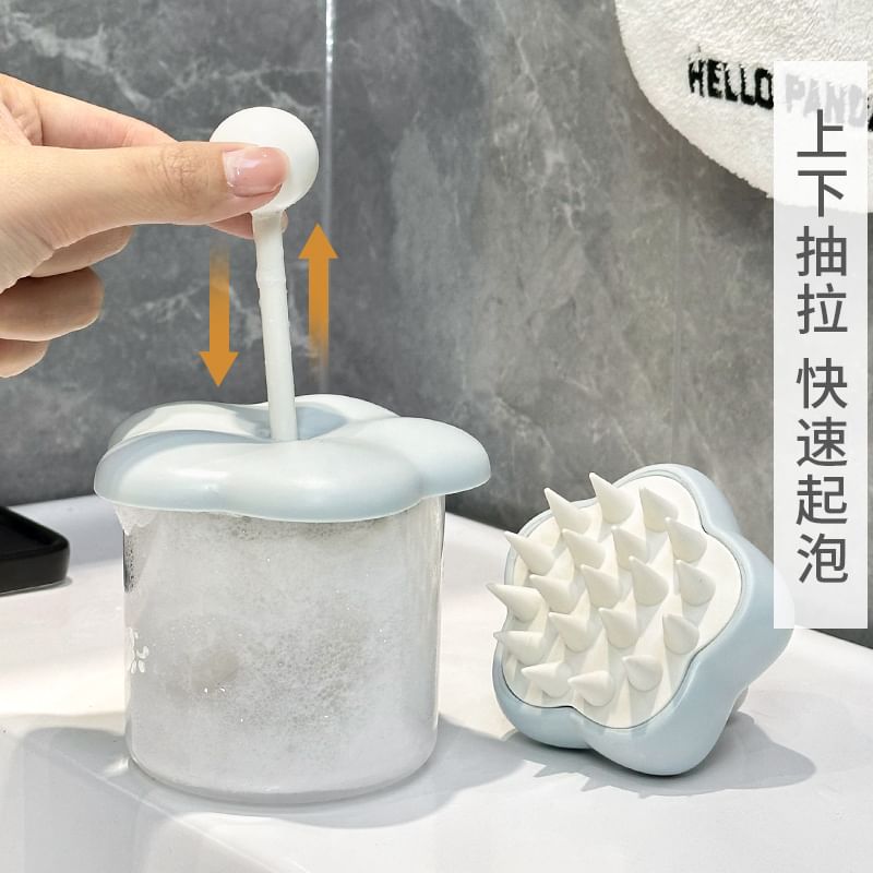 NEJA - Gezichtsreinigingsschuimfles / Hoofdhuidmassageborstel / Set