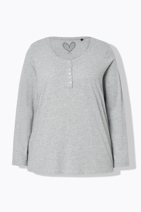 Basic Shirt, Knopfleiste, regular, Langarm