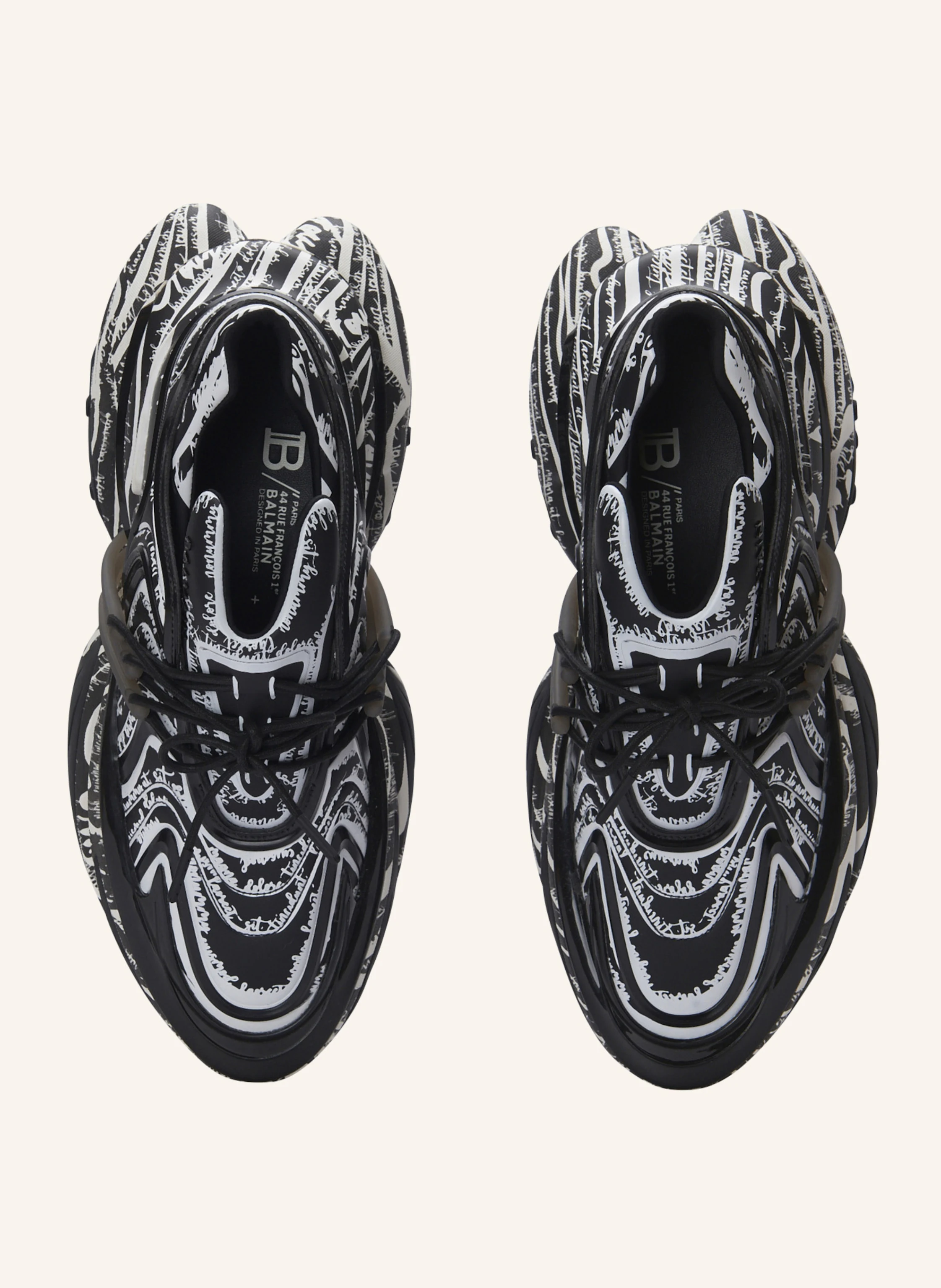 BALMAIN Sneakers Unicorn Wave mit „Lettre d'amour“-Print