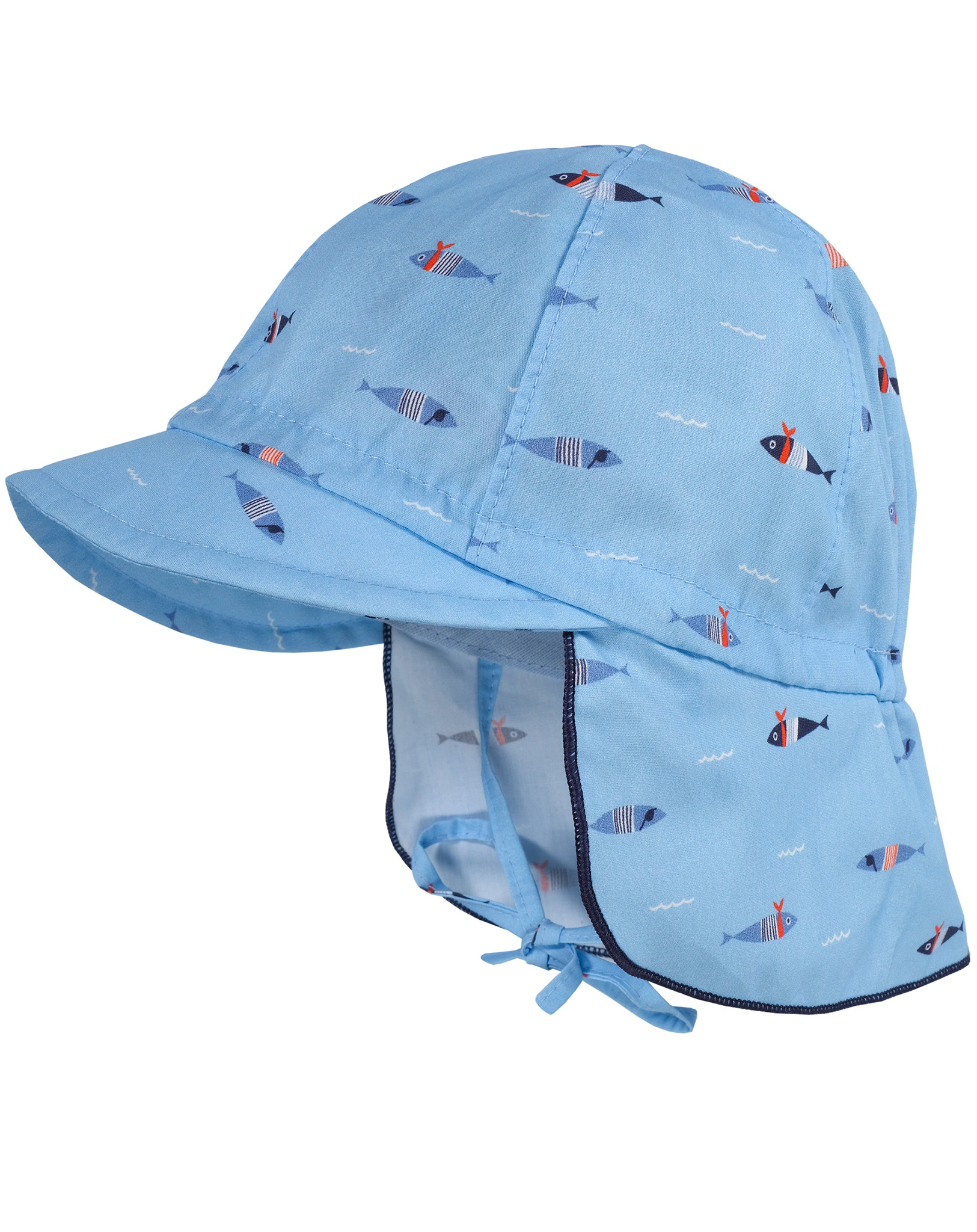 Baby-Schildmütze MARITIM mit Nackenschutz in skyblue