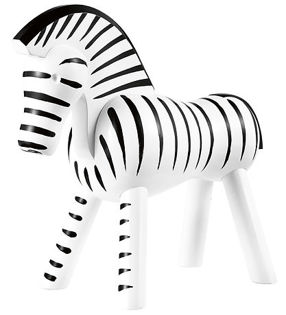 Kay Bojesen Tr?figur - Zebra - 14 cm - Sort/Hvid
