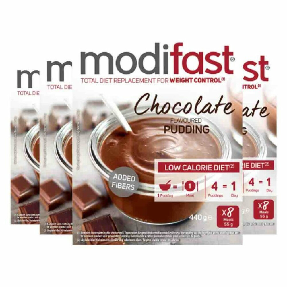 4x Modifast Intensive Pudding Chocolade8 x 55 gr