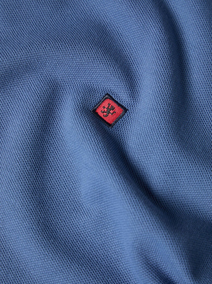 Polo de manga curta em algodão