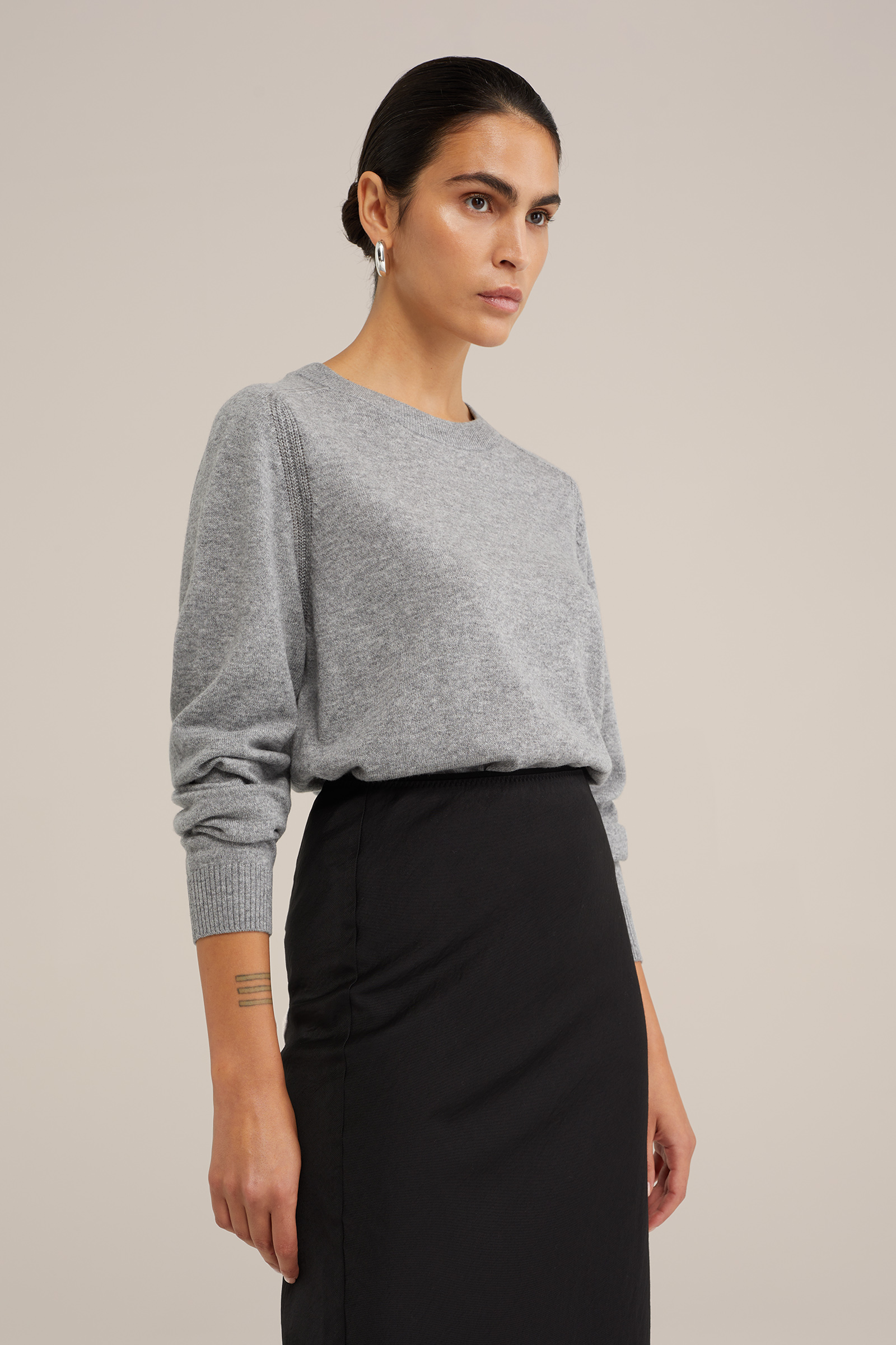 maxi-rok met satijnen look WE Studio Zwart