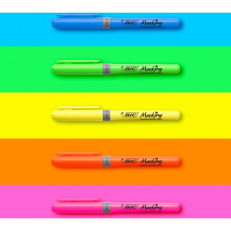 Surligneur Bic Highlighter Grip pointe fine 1,6 mm