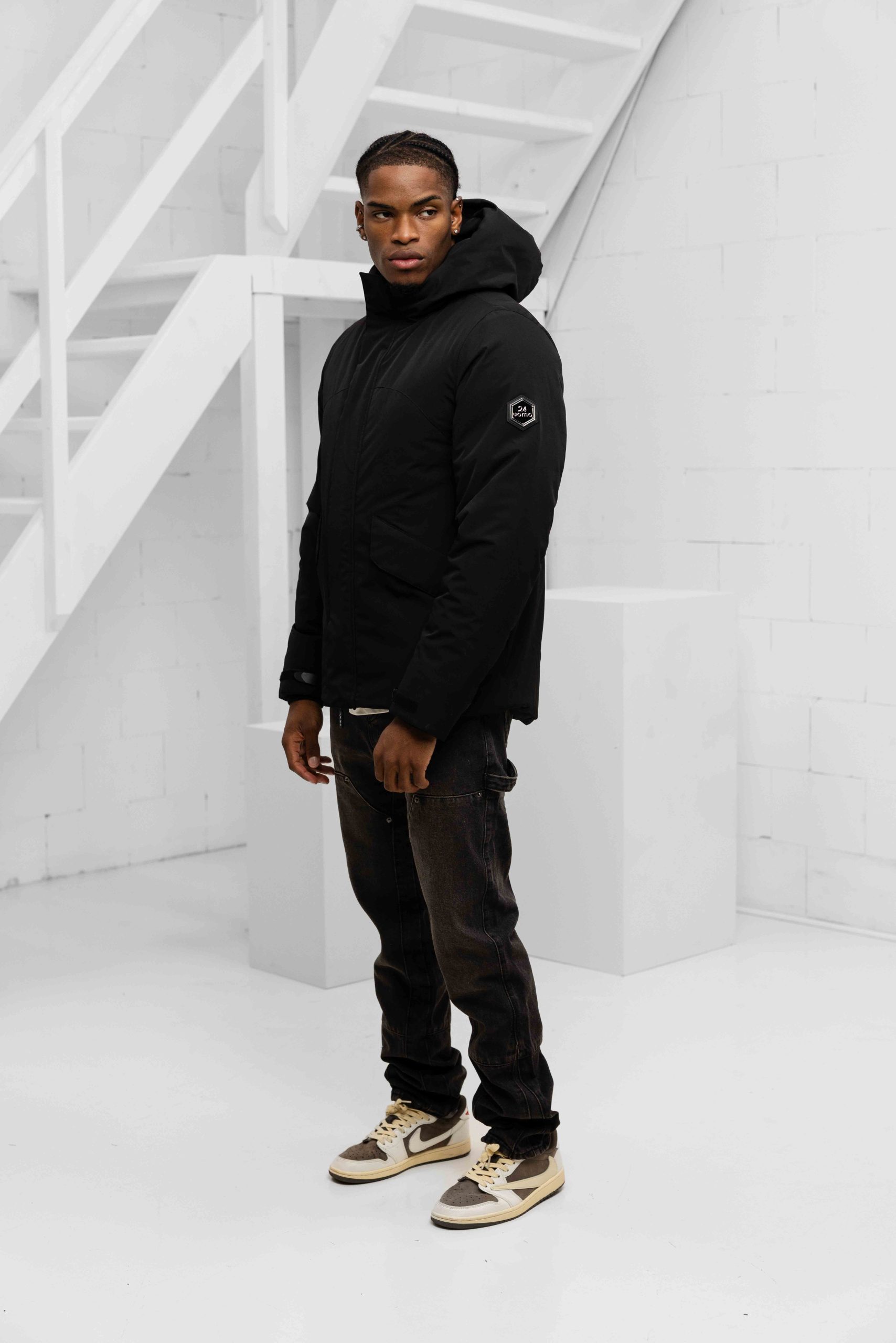 24 Uomo Parka 2.0 Jacket Heren Zwart