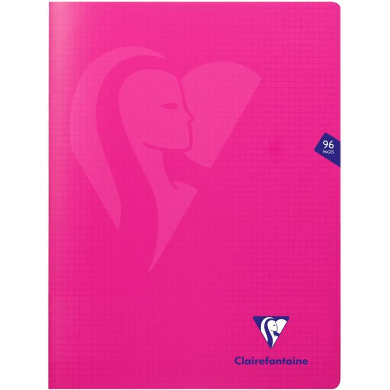 Cahier piqué Mimesys 24x32cm 96 pages petits carreaux couverture polypropylène