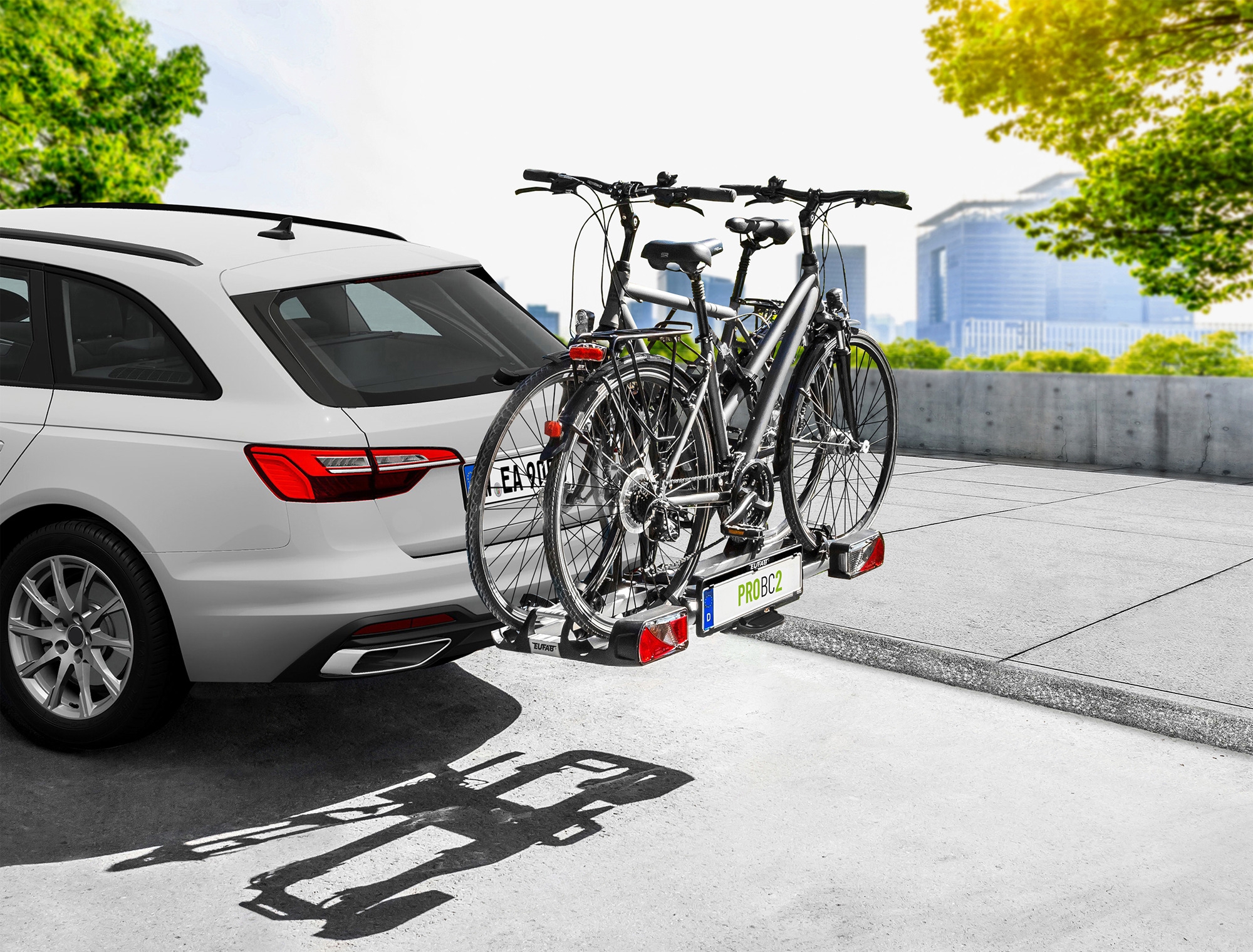 EUFAB Fahrradträger PROBC2 für 2 Fahrräder, E-Bike geeignet