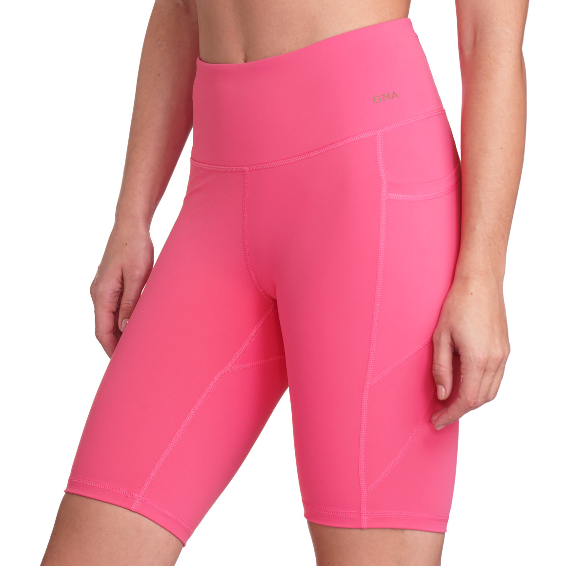 Gina Sports Damen Sport-Radler mit seitlichen Taschen pink