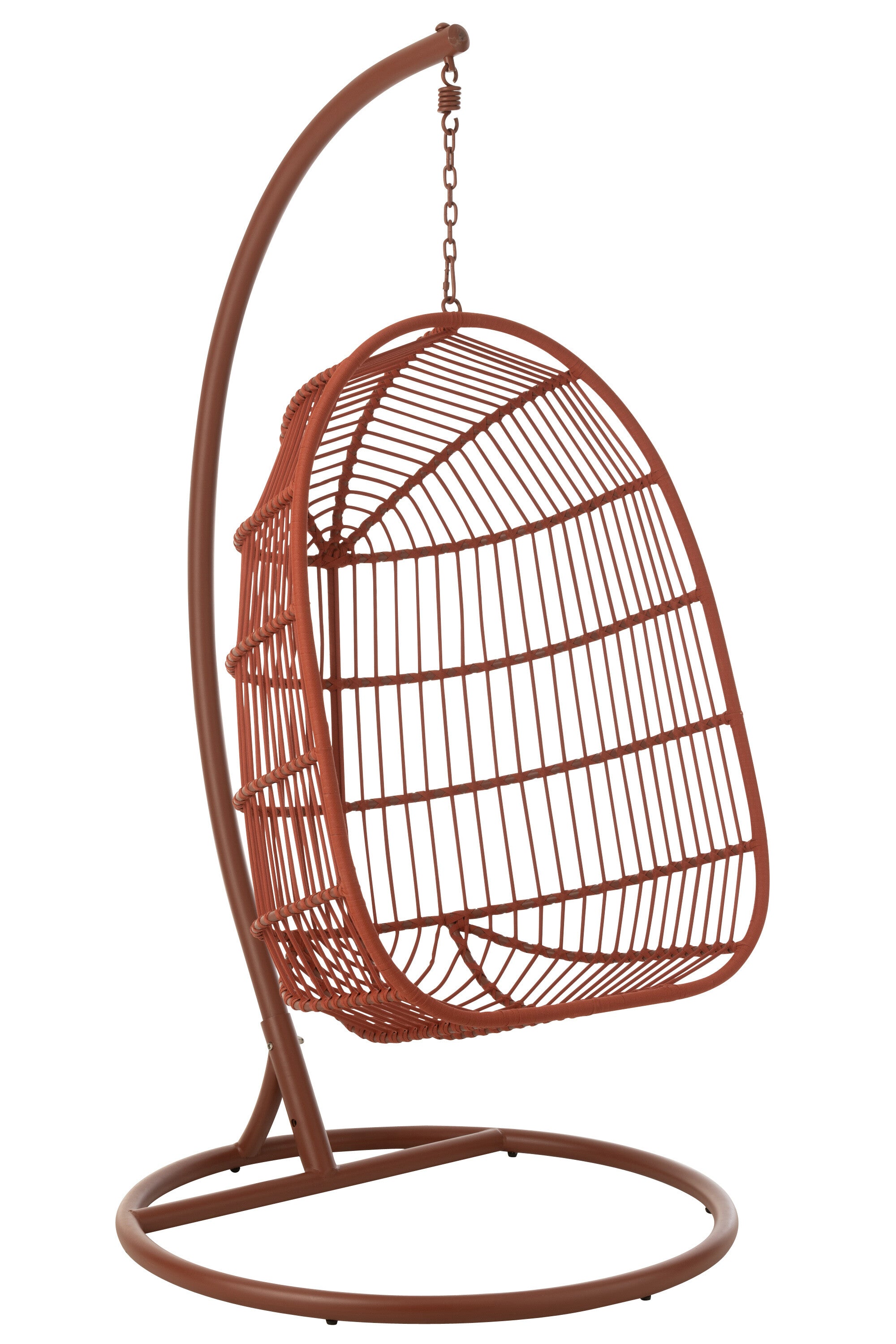 J-Line hangstoel Egga - metaal|koord - rood