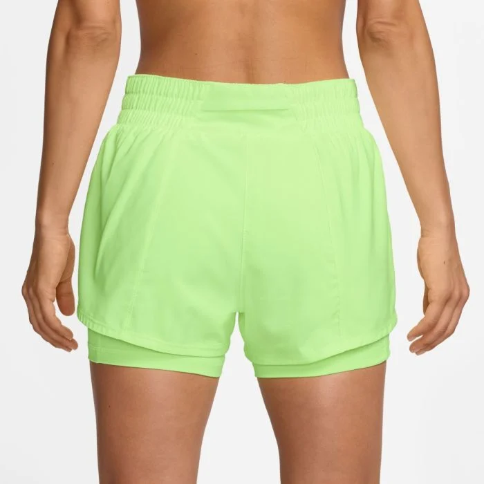 Nike Dame Shorts One Dri-Fit Mid-Rise 2in1 3 Inch Shorts Gul