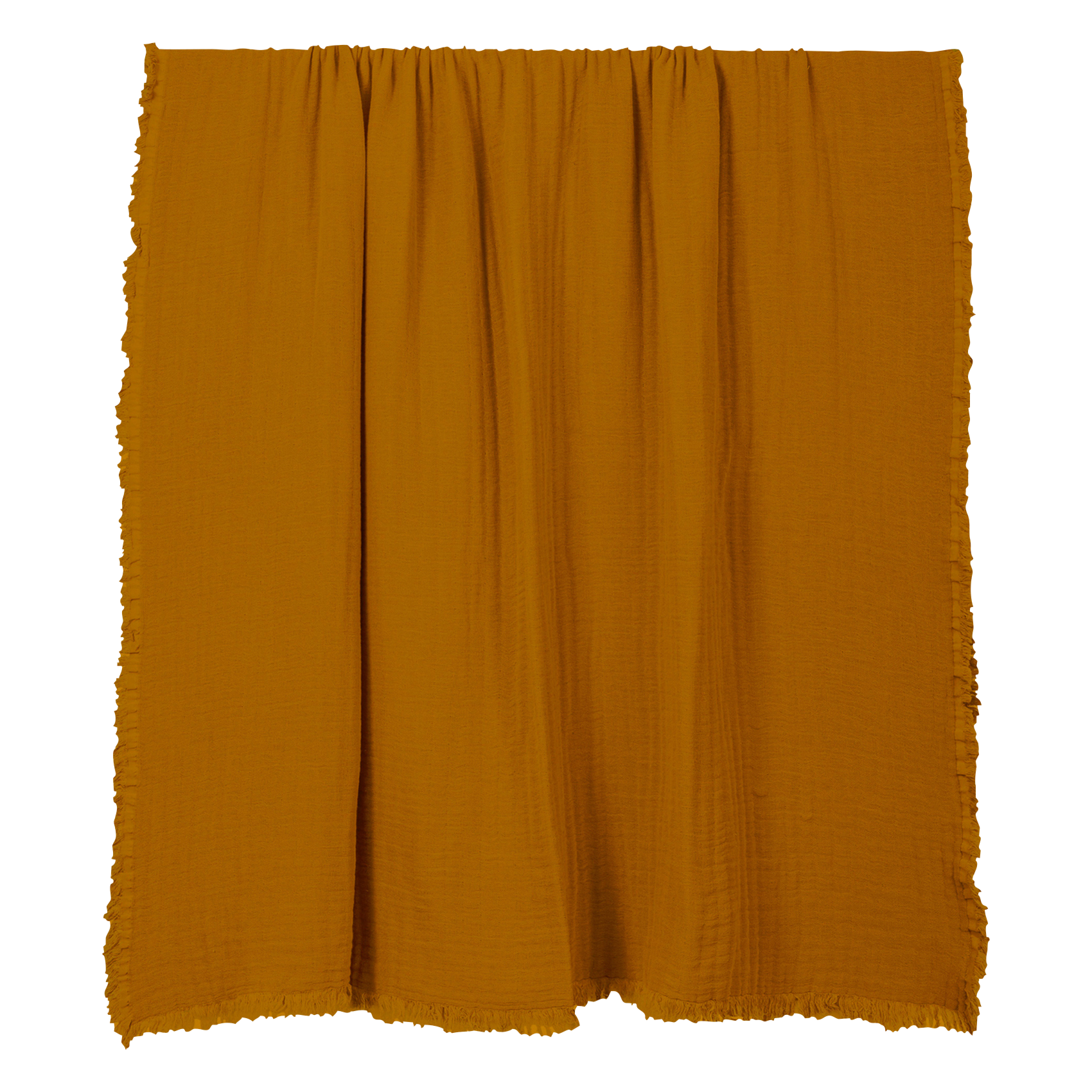 VANLY PLA - Plaid 130x190 cm en voile de coton| Marron