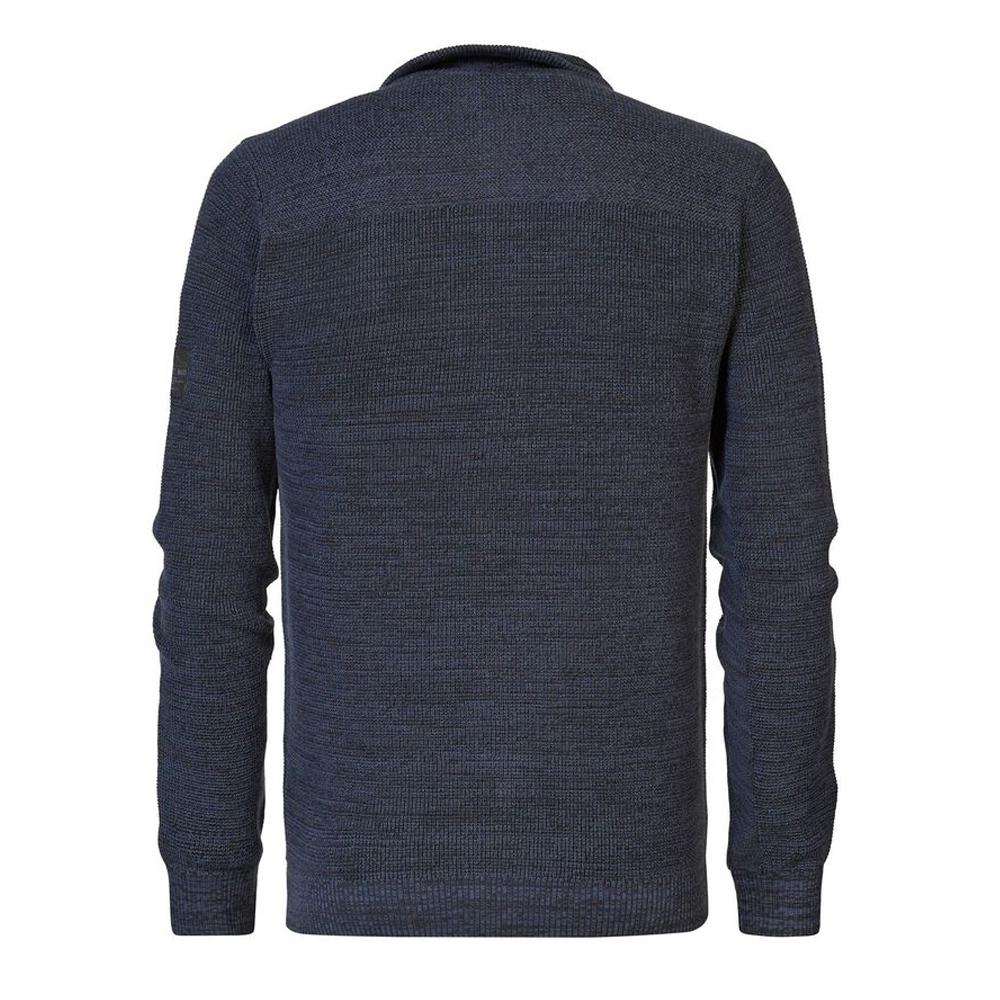 Petrol Industries Pull Zippé Marine Homme Petrol Industries Knitwear Collar