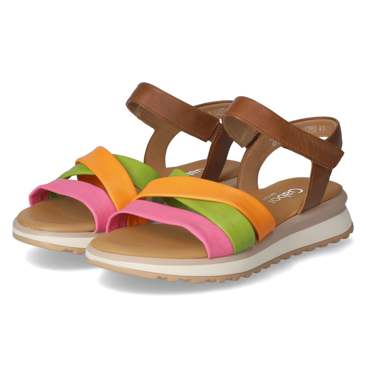 GaborSandalen - pink/gree/oran/cam