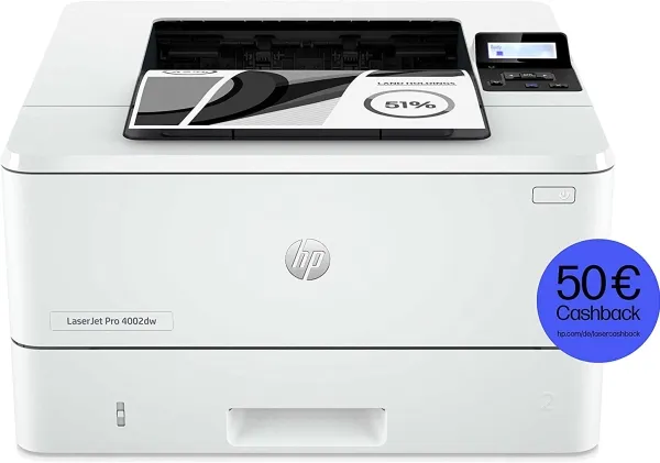HP LaserJet Pro 4002dw - Printer - S/H - Duplex - laser - A4/Legal - 4800 x 600 dpi - op til 40 spm - kapacitet: 350 ark - USB 2.0, Gigabit LAN, Bluetooth, Wi-Fi(n)