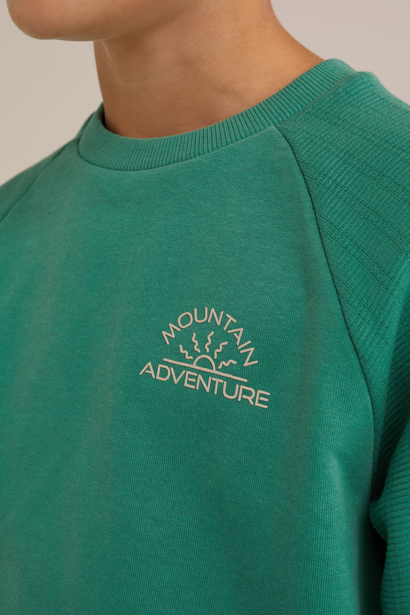 Jongens sweater met opdruk Blue Ridge Groen