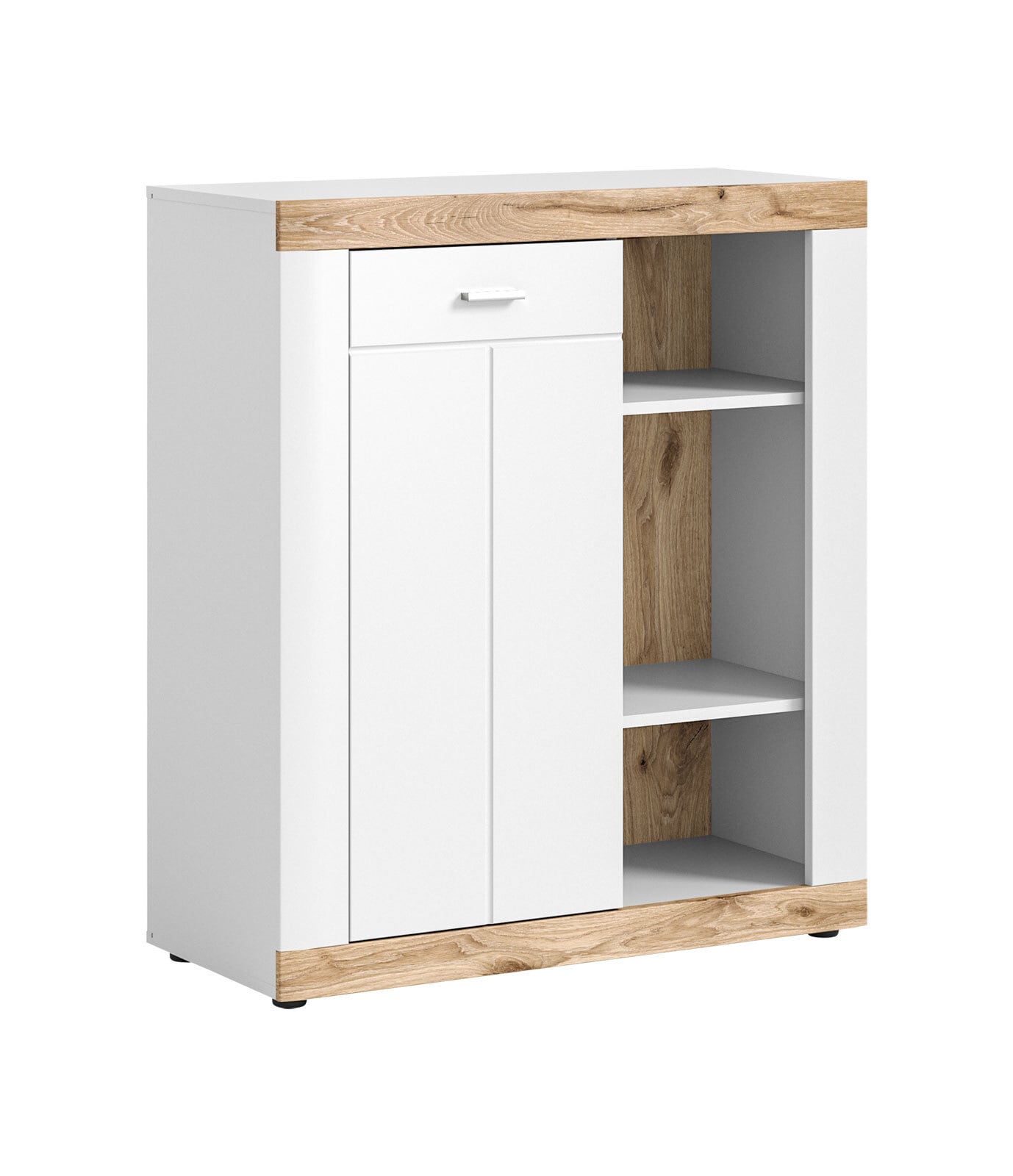 Kommode Laredo 101x102x40 cm weiß/Nox Oak