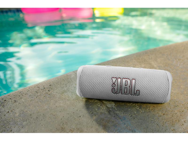 JBL Bluetooth Speaker Flip 6 Weiss Wasserdichter und kraftvoller Bluetooth Speaker