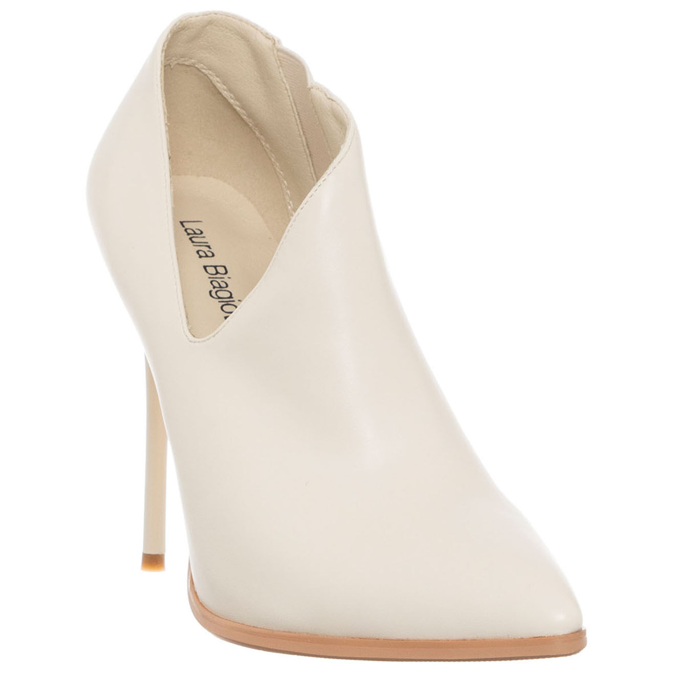 Laura Biagiotti Bottines Felicia ivoire - Talon 10.5 cm