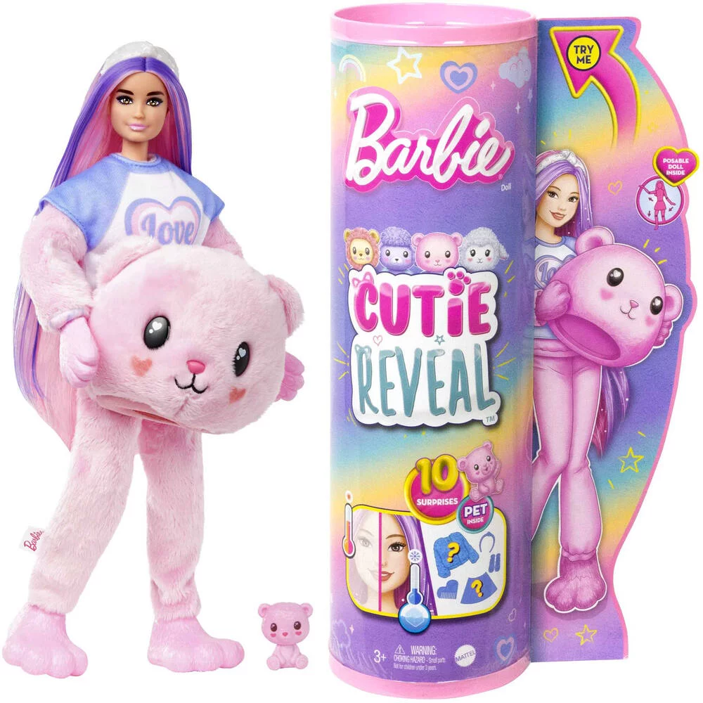 BARBIE -  POUPEE CUTIE REVEAL OURSON