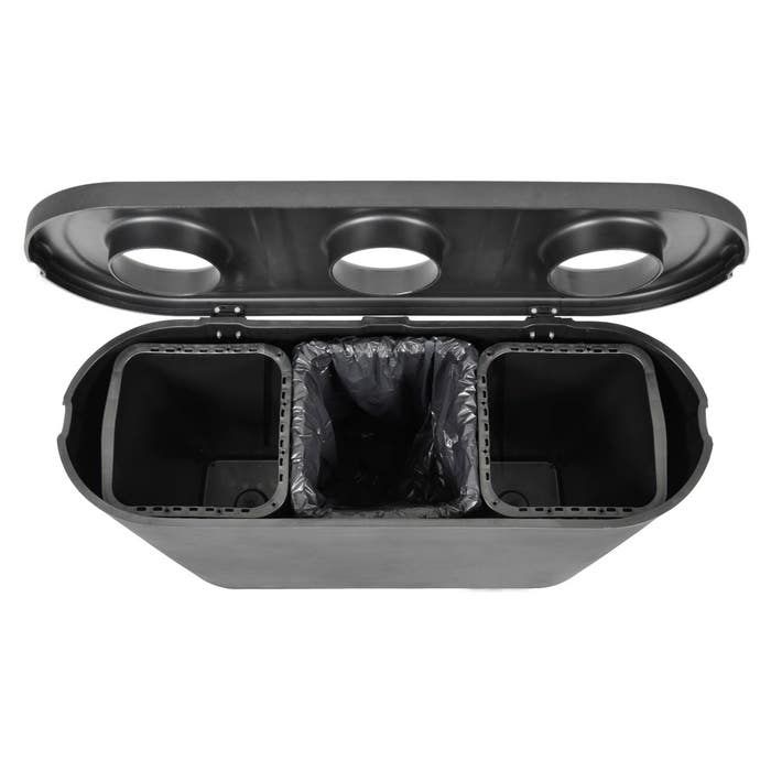 Triomf afvalscheidingsbak 3x45 liter zwart - 3 afvalstromen  (6152524439492)