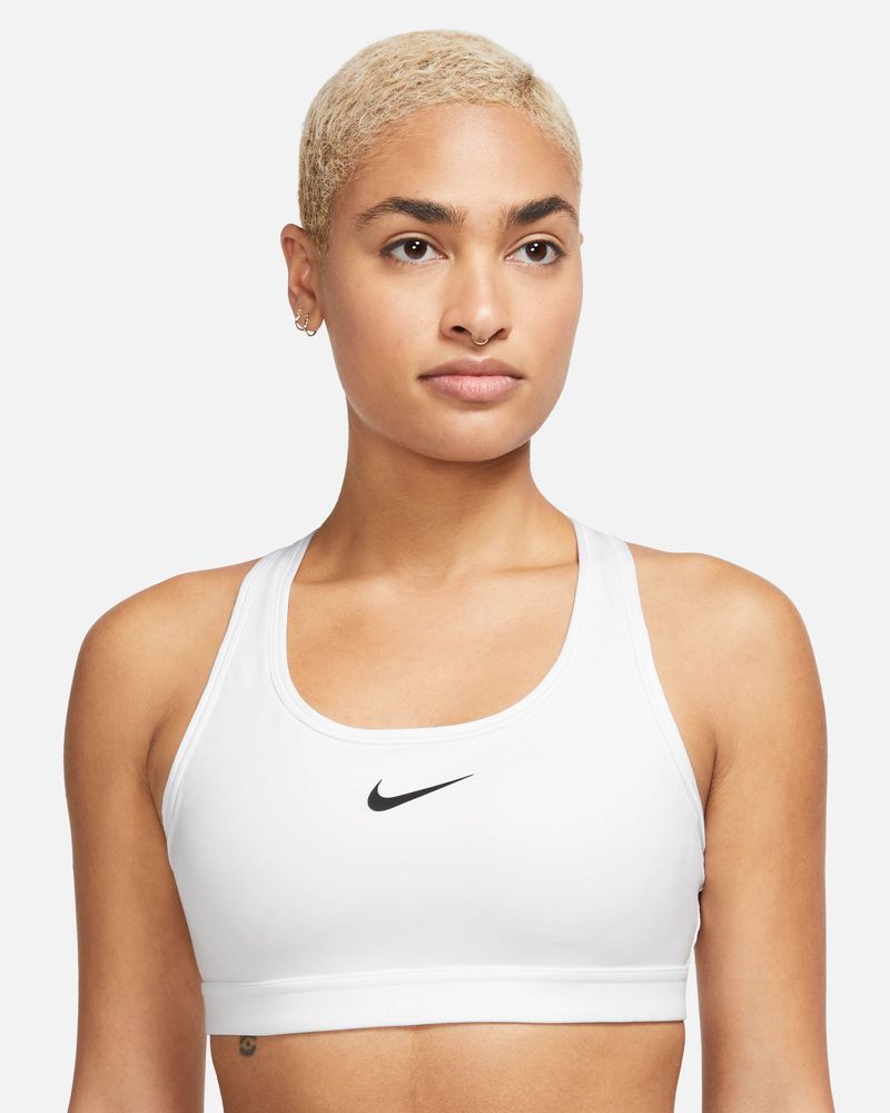 Brassière Nike Swoosh Blanc pour femme