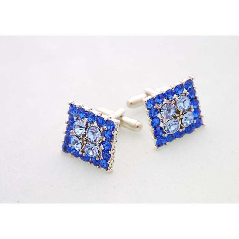 Boutons de manchette, EREBUS Bleu, Cristal Swarovski