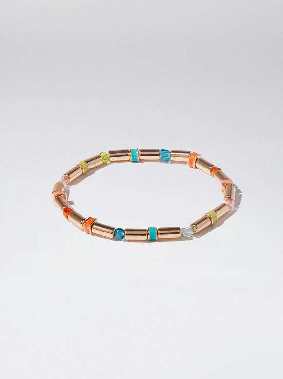 Pulseira elástica com resina - Multicolorida
