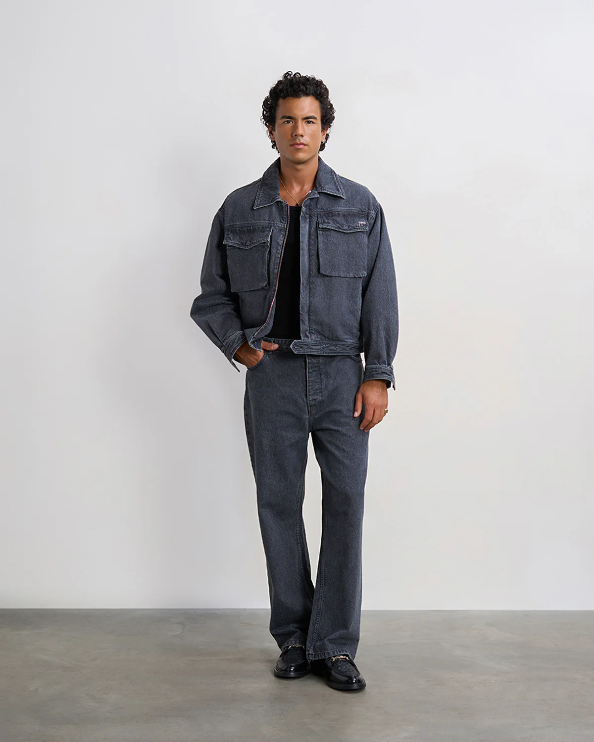 Denim Pants Washed Black