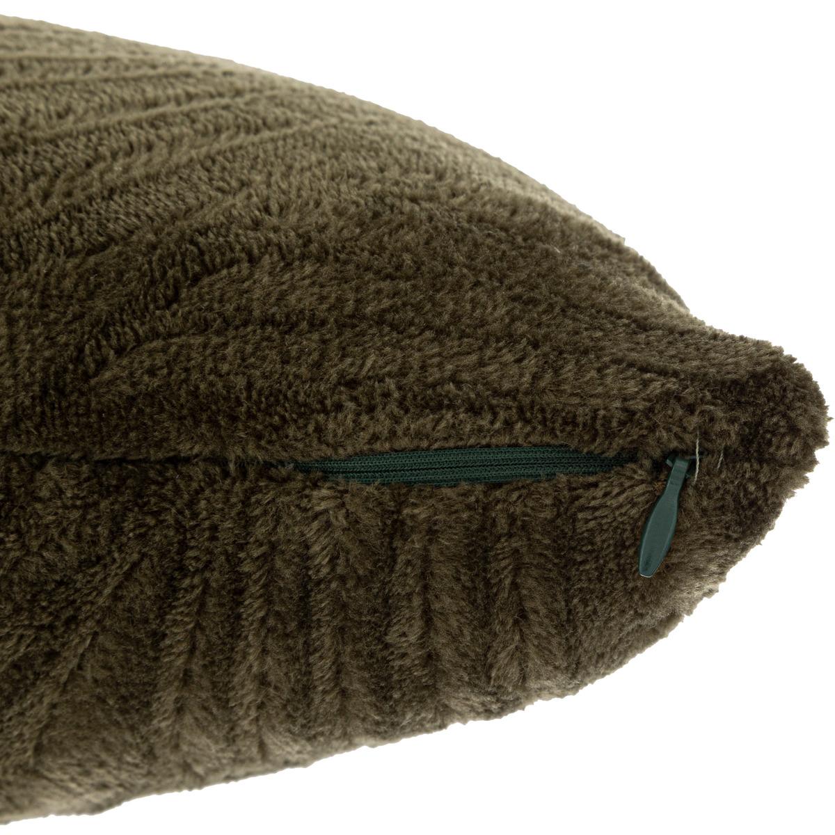 COUSSIN FLANEL BRUSH ZOA KAKI 40X40CM