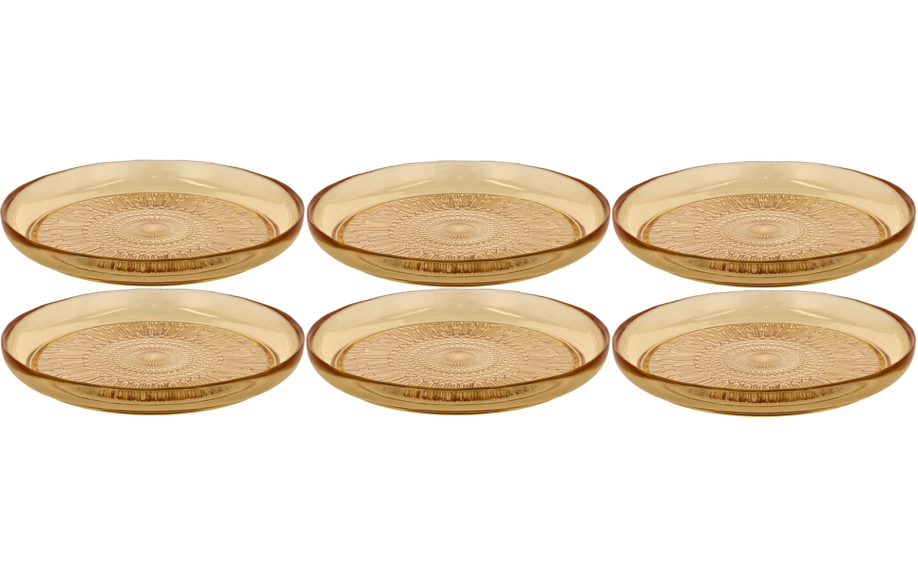 Frühstücks- & Dessertteller Kusintha Ø 25 cm, 6 Stück, AmberGlasteller Set