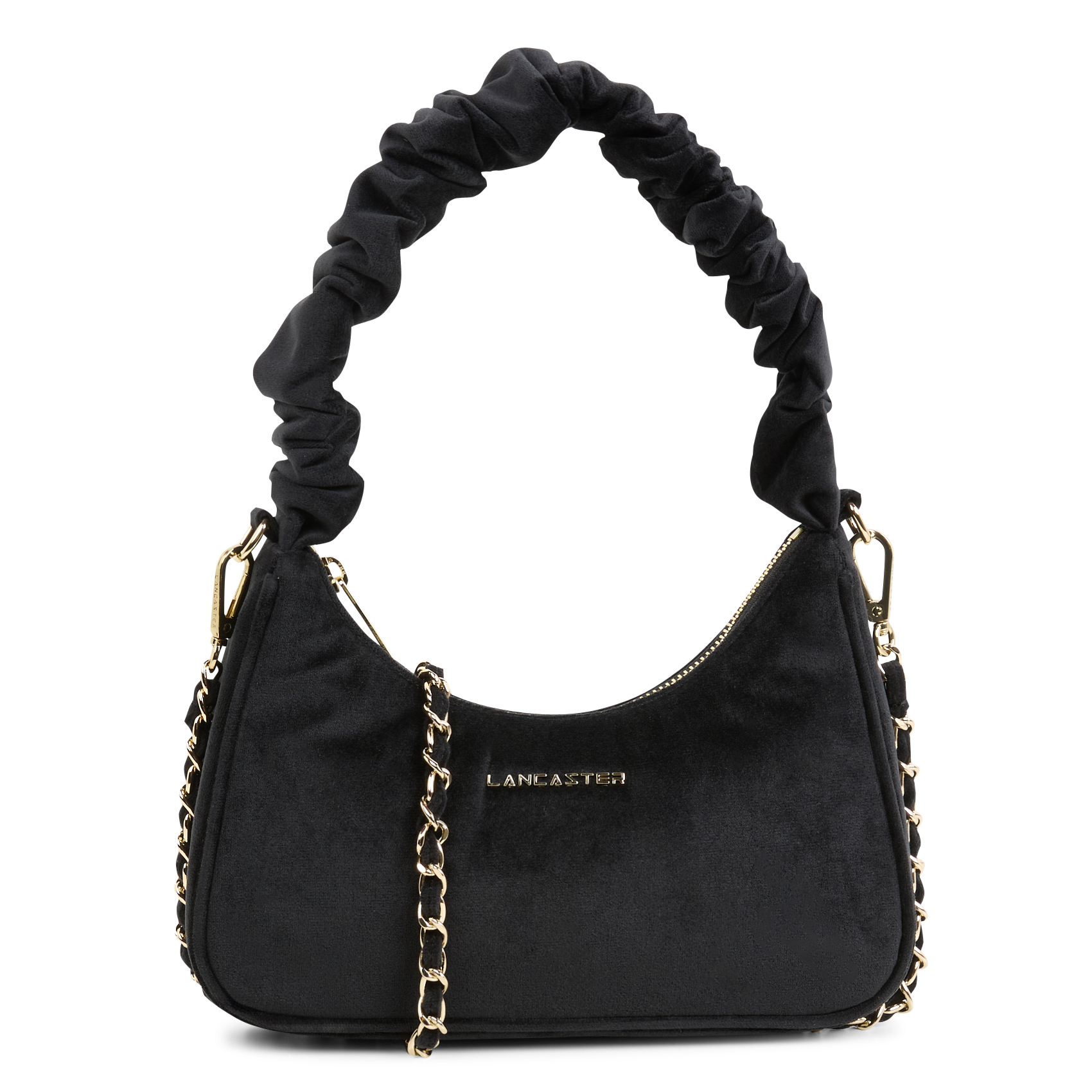 VELVET CHOUCHOU - Sac porté épaule en velours | Noir