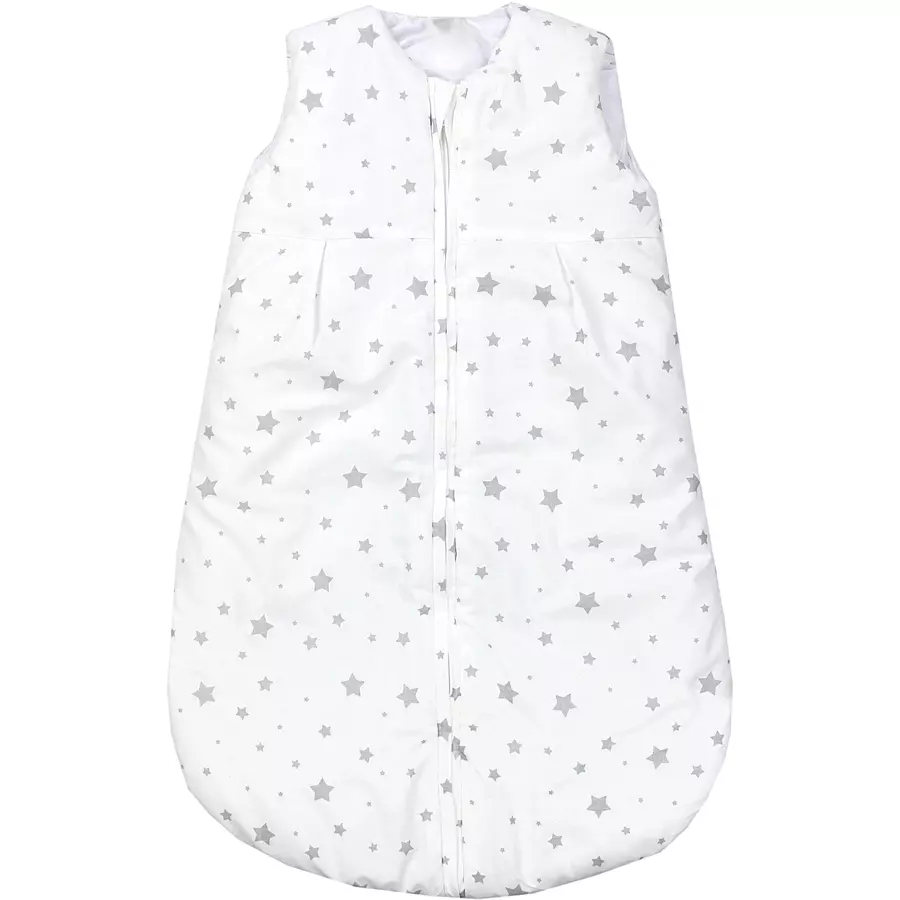 TupTam Baby Ganzjahres Schlafsack ohne Ärmel wattiert weiß Modell 1