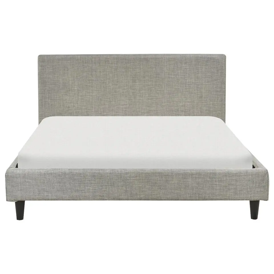 FITOU - Tweepersoonsbed - Lichtgrijs - 140 x 200 cm - Polyester