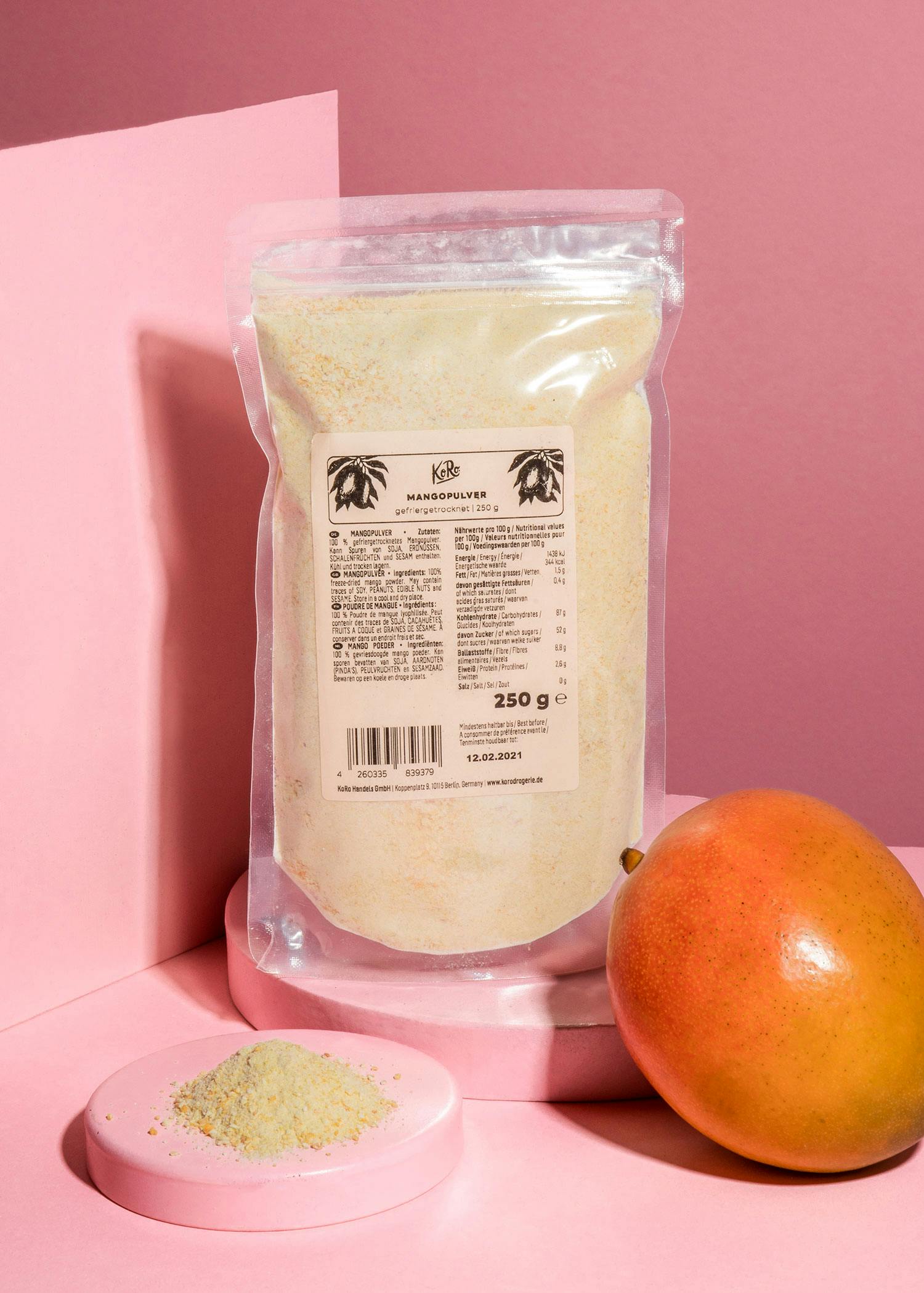 Gefriergetrocknetes Mangopulver 250 g