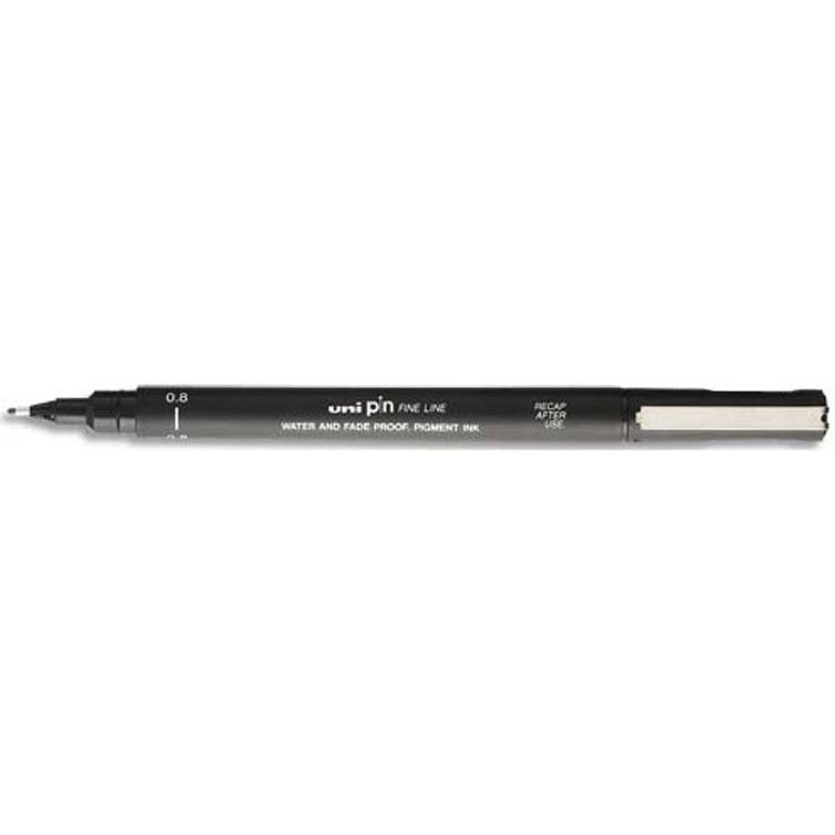 Feutre technique uniball pointes calibrees 0,8mm encre noir trace net et precis