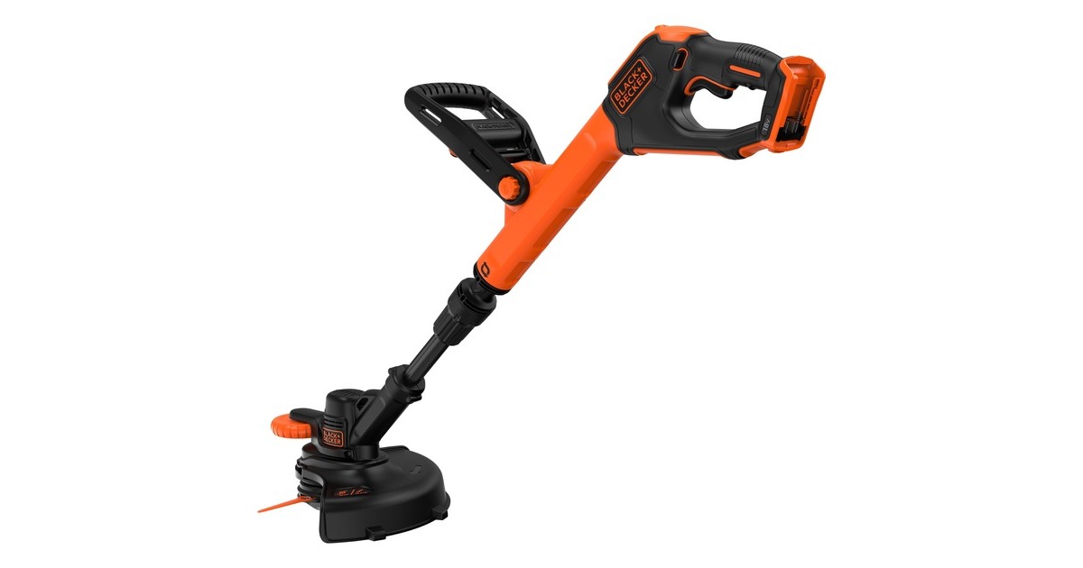 BLACK+DECKER18V grastrimmer met 2 messen zonder accu  (Zwart/oranje, 25 cm, accu en oplader niet inbegrepen)