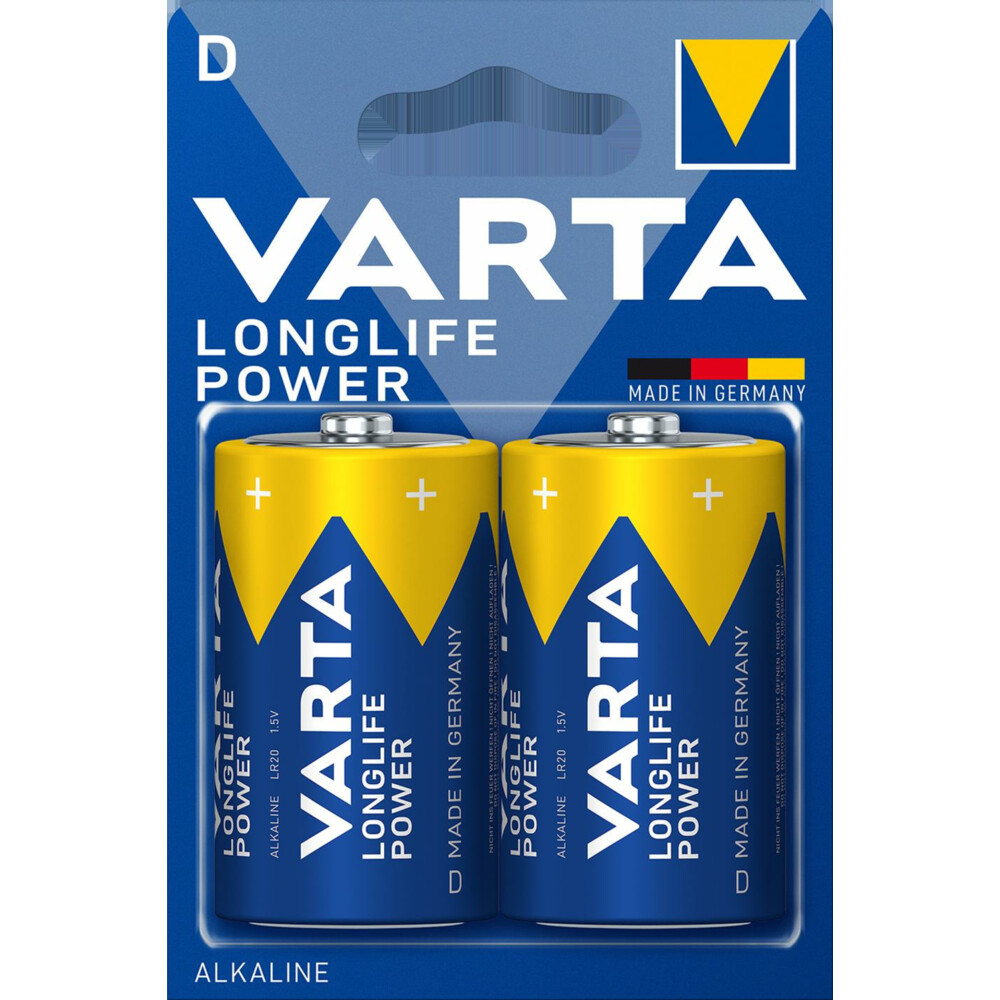 VartaLonglife Max Power Alkaline Batterijen D 2 stuks