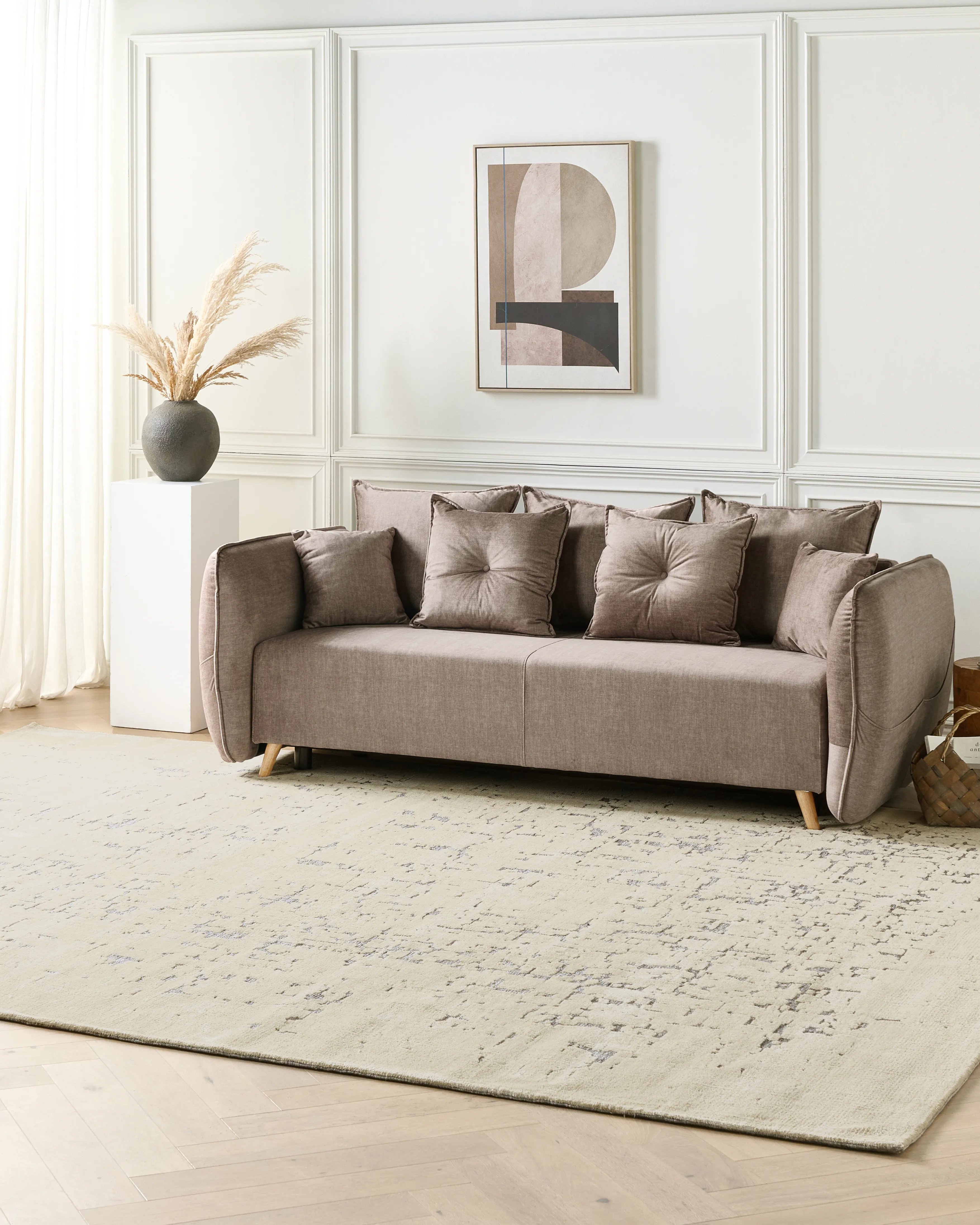 Vloerkleed NAKUS Lichtbeige 300 x 400 cm
